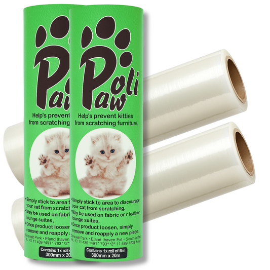 PoliPaw Transparent Furniture & Door Protector for Cats & Dogs TWINPACK