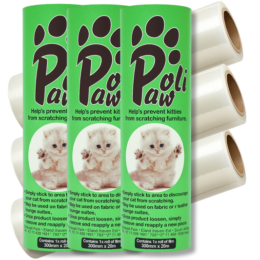 PoliPaw Transparent Furniture & Door Protector for Cats & Dogs THREE-PACK